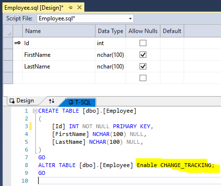 Enabling Change Tracking on Database Project | To the cloud we go!